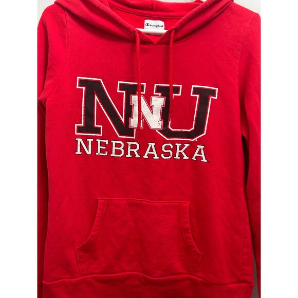 Champion Nebraska Women's Hoodie Red Medium - Picture 4 of 5